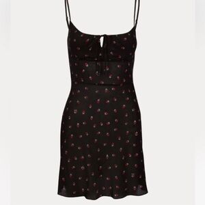 Elegant Black Floral Nightdress